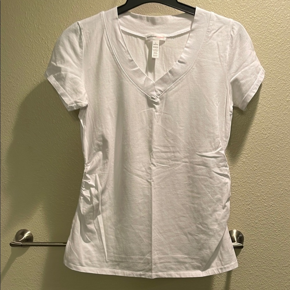 Maternity White V-Neck T-Shirt